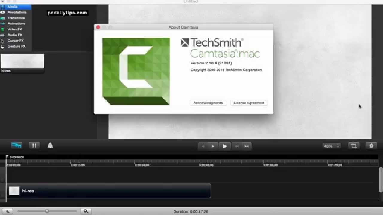 camtasia for mac version history